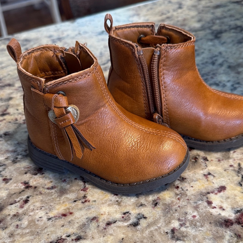 Carter's Brown Toddler Boots with Tassel Charm